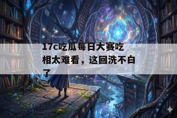 17c吃瓜每日大赛吃相太难看，这回洗不白了